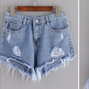 Denim shorts